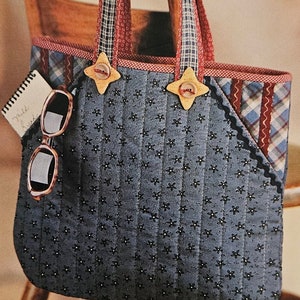 Pattern - Pocket Tote Pattern, Tote Bag Pattern, Physical Pattern