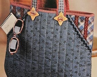 Pattern - Pocket Tote Pattern, Tote Bag Pattern, Physical Pattern