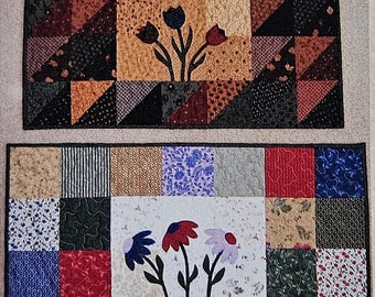 Pattern - Flower Inspirations Quilt Pattern, Tulip and Cone Flower Quilt Patterns, Physical Pattern