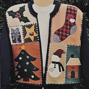 Pattern - Christmas Sampler Sweatshirt & Appliques Pattern, Physical Pattern