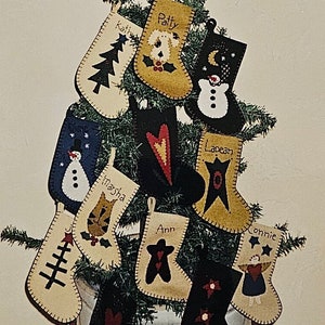 Pattern - Friendship Stockings Pattern, Christmas Stocking Pattern, Physical Pattern