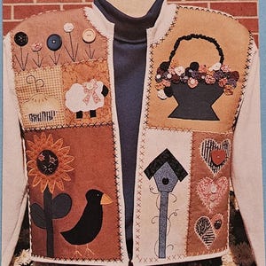 Pattern - Countryside Sampler Sweatshirt Jacket, Machine Applique, Physical Pattern