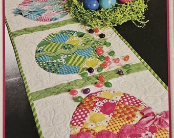 Pattern - Patchwork Easter Egg Table Runner, 12.5 x 53 inch, Physical Pattern