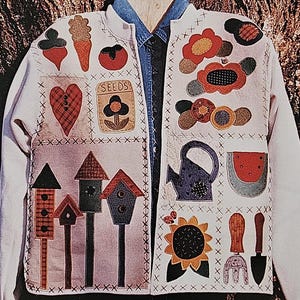 Pattern - Garden Sampler Sweatshirt Jacket, Machine Applique, Physical Pattern