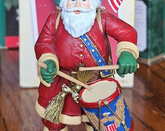 Ornament - Yankee Doodle Santa Ornament, Hallmark Keepsake Ornament, In Box
