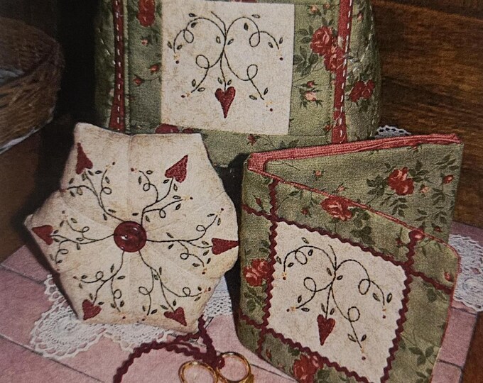 Pattern - Poppy's Sewing Set Pattern, Tote Bag-pin Cushion-needle Case ...