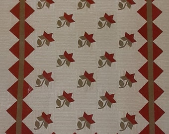 Pattern - Floating Flowers Quilt Pattern, Physical Pattern