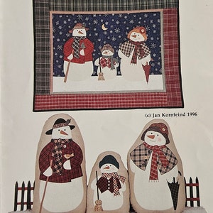 Pattern - The Winter Folk Family Quilt Pattern, Snowman Pattern, Physical Pattern