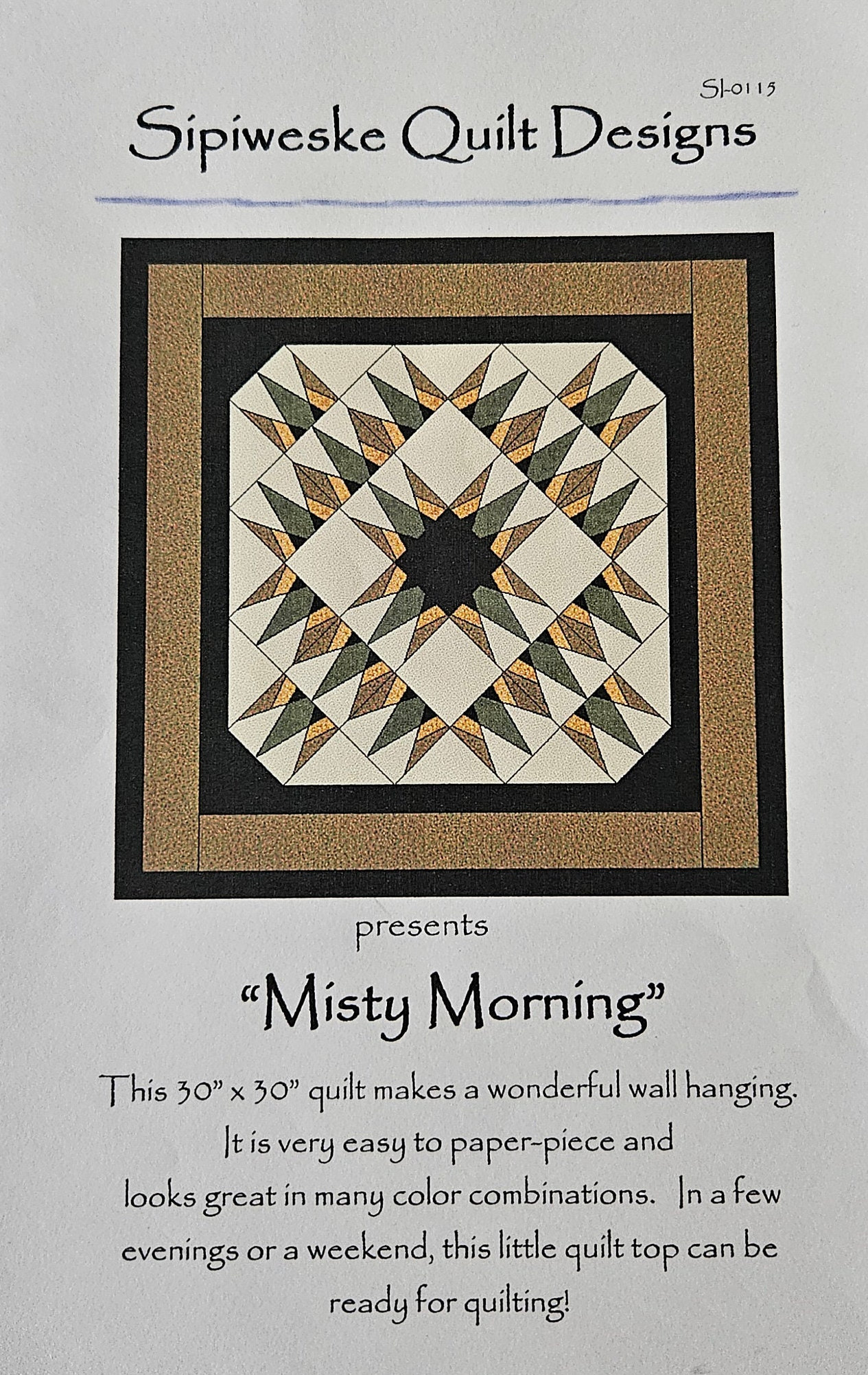 Pattern Misty Pattern - Misty Morning Quilt Pattern, Physical Pattern - Etsy