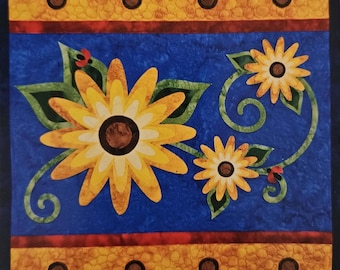 Pattern - Sunflower Swirl Quilt Pattern, Physical Pattern