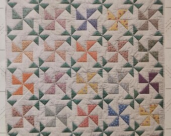 Pattern & Fabric - Kitty Toys Quilt Pattern with Ta-Da Triangle Fabric