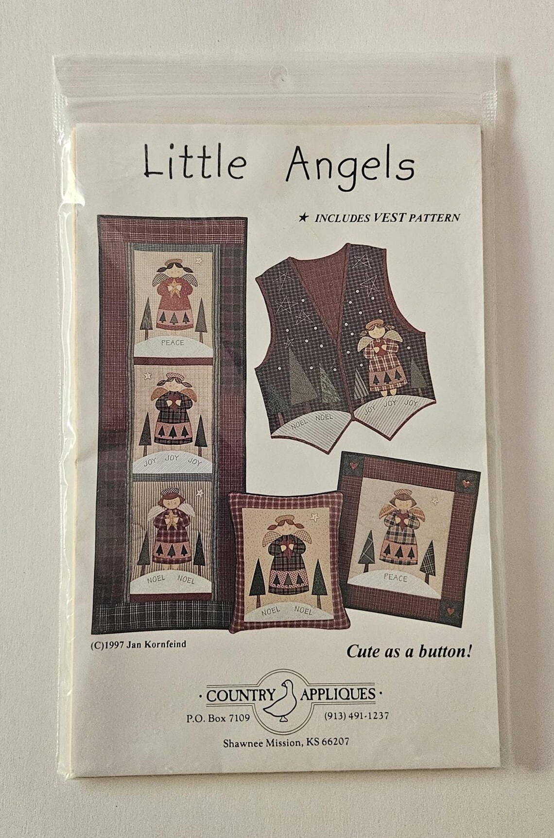 Little Angel Pattern Pattern - Little Angels Pattern, Wall Hanging Vest and Pillow Pattern ...