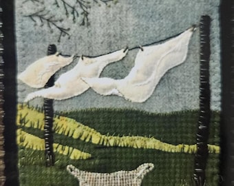 Pattern - Three Sheets Pattern, Mini Quilt/Wall Hanging Pattern, Physical Pattern