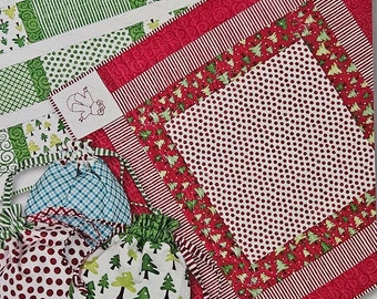 Pattern - Simply Ho Ho Ho Table Topper/Runner & Gift Bag, Physical Pattern