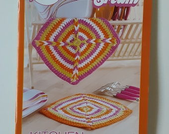 crochet dishcloth dress pattern Lil' Dress Dish Towel, Country Rose/Off White