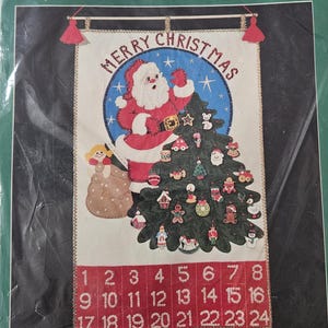 Kit - Santa Tree Kit, Felt Advent Calendar Kit