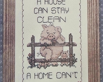 Kit - Pet Agrees Clean House Cross Stitch Kit, Three Needles Cross Stitch Kit