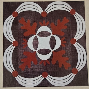 Pattern - Oak Leaf and Reel Quilt Pattern, Physical Pattern