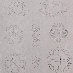 Pattern - Hearts Pattern, 18 Hearts Quilting Pattern, Physical Pattern