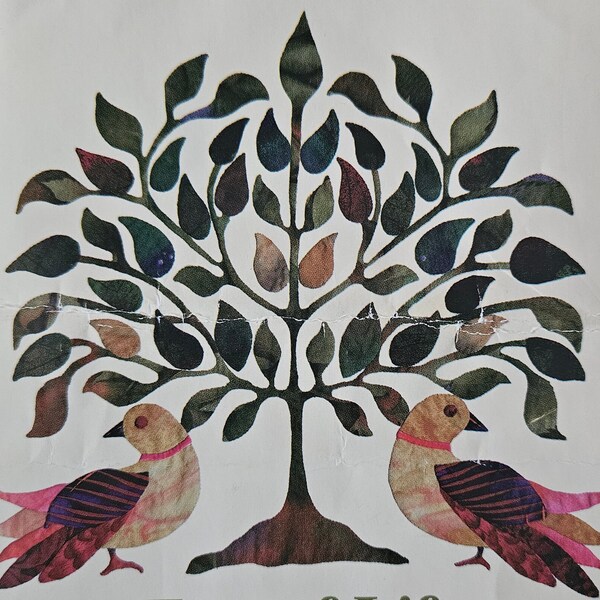 Kit - Tree of Life Quilt Kit, Baltimore Album Block 1 - Pattern and Partial Worked Quilt Block