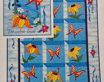 Pattern - Dreams Do Come True Quilt Pattern and Sweet Dreams & Butterflies Quilt Pattern, Physical Pattern
