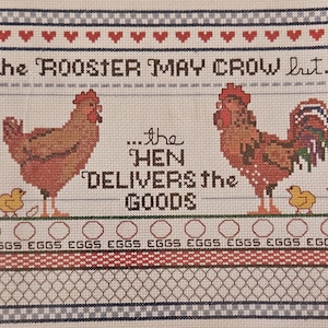 Kit - Crowing Cross Stitch Kit, Sunset Stitchery Kit