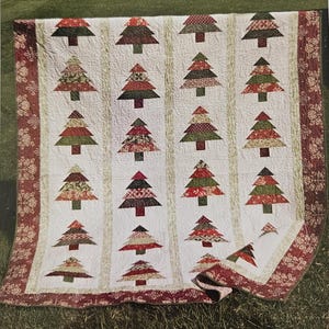 Pattern -Tree Lot Quilt Pattern, 4 Quilt sizes and Table Runner Pattern, Physical Pattern