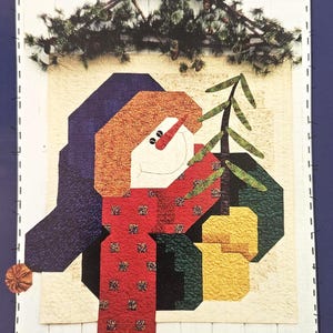 Pattern - Happy Snowman Wall Quilt Pattern, Physical Pattern
