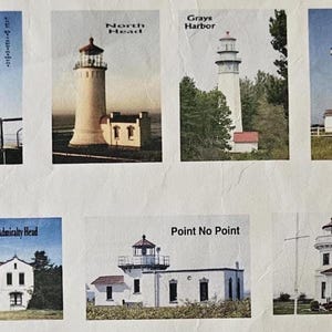 Fabric Panel - Lighthouse Panels from Washington, 8 Pc Fabric Panels