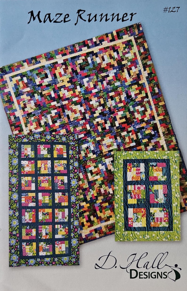 Pattern - Maze Runner Pattern, Table Runner Placemats and Quilt Pattern, Physical Pattern image 1