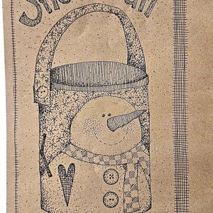 Pattern - Snow Pail Pattern, Snowman Pail Physical Pattern