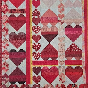Pattern - Hearts Quilt Pattern, Physical Pattern