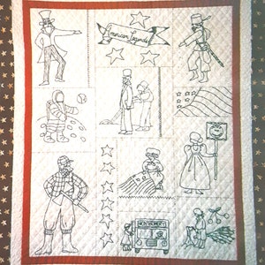 Pattern - American Legends Bluework Quilt Pattern, Physical Pattern