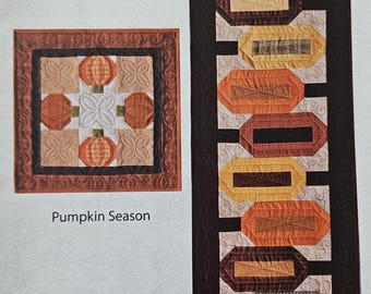 Pattern - Pumpkin Season Pumpkin Walk Pattern, Table Runner Table Topper Pattern Physical Pattern
