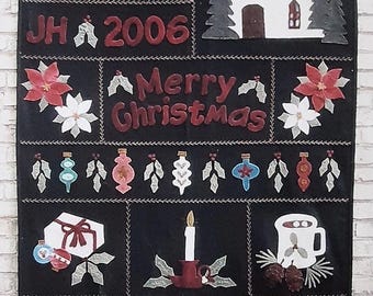 Pattern - Merry Christmas Quilt Pattern, Physical Pattern