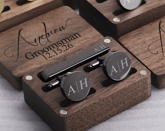 Groomsmen Gifts Cufflinks Personalized, Engraved Cuff Links Weddind Best Man Gift