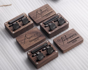 Groomsmen Tie Clip Cufflinks, Groomsmen Proposal, Groomsmen Gifts Personalized, Groomsmen Cuff Links, Wedding Cufflinks Best Man Gift