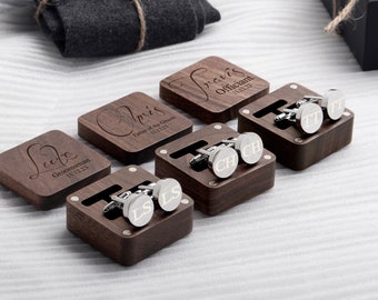 Groomsmen Gifts Personalized Cufflinks Best Man Gift Custom Cufflinks and Tie Clip Groomsmen Proposal Groomsman Gift