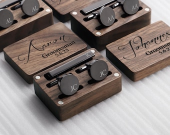 Engraved Tie Clip, Groomsmen Gifts, Groomsmen Cufflinks and Tie Clips, Personalized Initials Cufflinks, Wedding Cuff Links, Bridesman Gifts