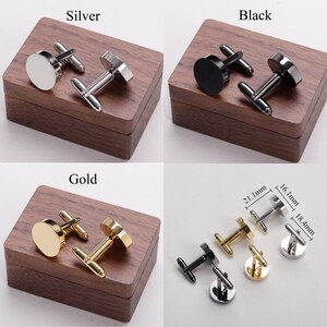 Engraved Cufflinks Groomsman Gift, Wedding Cuff Links image 4