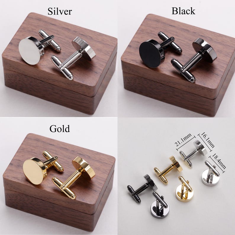 Engraved Cufflinks Groomsman Gift, Wedding Cuff Links image 4
