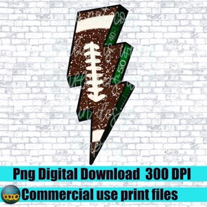 Football Lightning Bolt, Glitter,football field, Football shirt, PNG digital download, Sublimation design, clipart, elements
