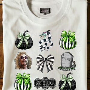 Coquette Bow , horror movie, Green Beetle Halloween Movie, you’re the ghost with the most, trending beetlejuice, png, t-shirt design,