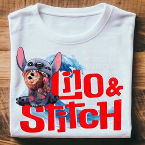 Lilo and stitch 2025 png, magical castle png, new movie png, blue monster, summer png, tropical, family vacation png, png file for DTF