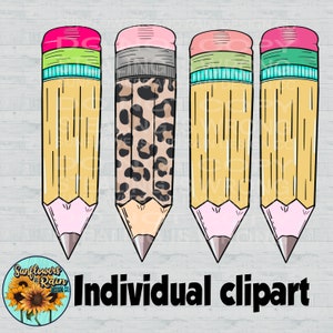 Pencil Clipart PNG: Back To School Design (Digital Download)