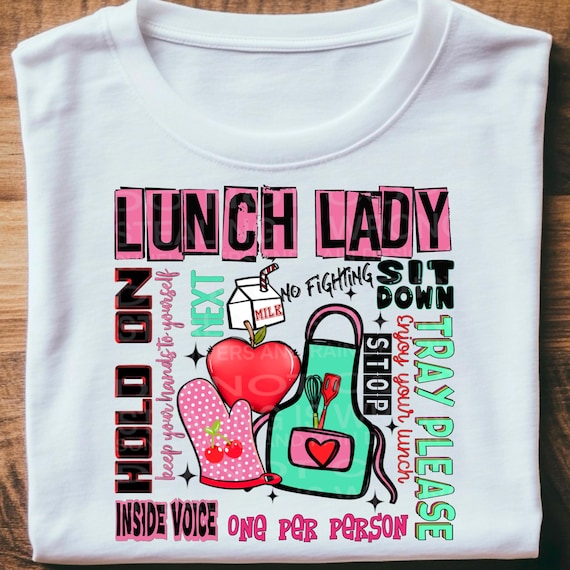 Funny School Lunch Lady PNG: Back to School Sublimation Design (Digital Download