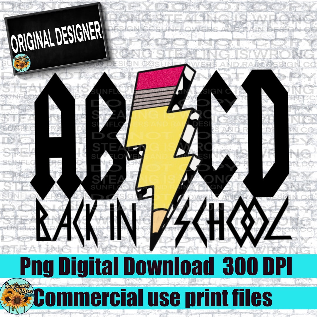 ABCD Back to School Png File for Sublimation T-shirts. Cow Print Pencil ...