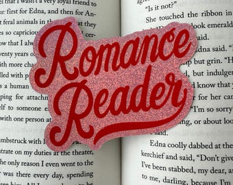 Romance Reader Glitter Sticker