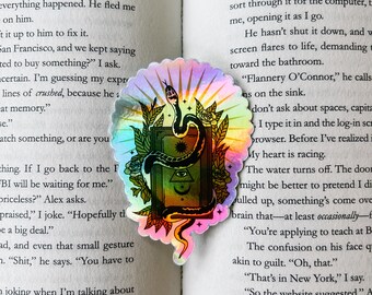 Snake Holographic Sticker | Bookish Sticker | Kindle Sticker | Snake Sticker