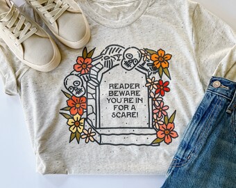 Reader Beware Tee | Bookish Tee | Bookish Shirt | Spooky Tee | Halloween Tee